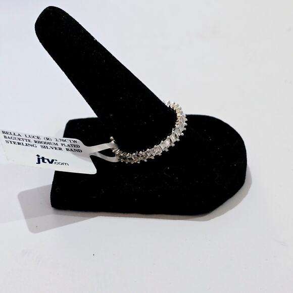 Bella Luce 2.70ctw Baguette Rhodium Plated Sterling Silver Band Ring Size 10 NWT - Picture 2 of 3